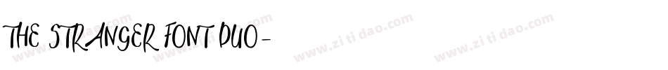 THE STRANGER FONT DUO字体转换